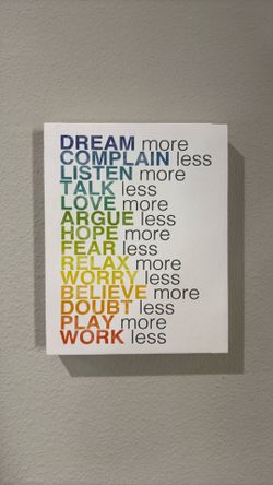 Canvas Print Inspirational Hanging Sign