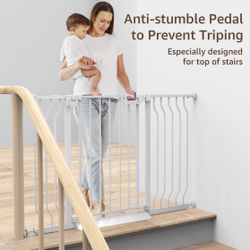 new = Gate for Stairs, 29.5"-48.4" Pressure Mounted Baby Gate