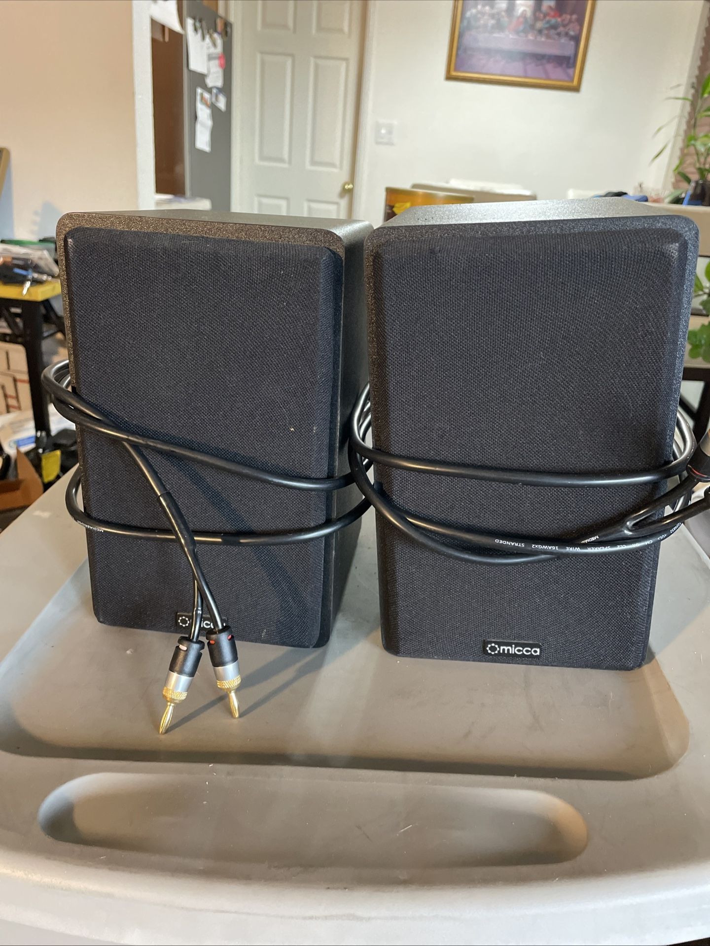 Micca MB42X Speakers Home Theater Surround Sound With Cables