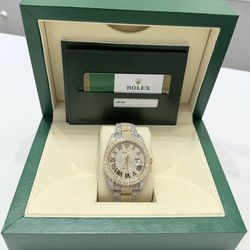 2019 Rolex Pre Owned 41mm DateJust-II BussDown Champagne Roman Diamond Dial Model 126300 (W/Card)