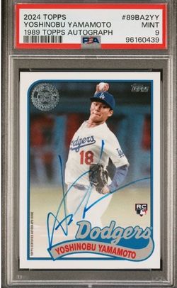 2024 Topps Yoshinobu Yamamoto 1989 Autograph RC PSA 9