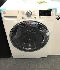 New scratch and dent kenmore front load washer. 1 year warranty
