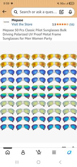 Big set of aviator mens and women's sunglasses
