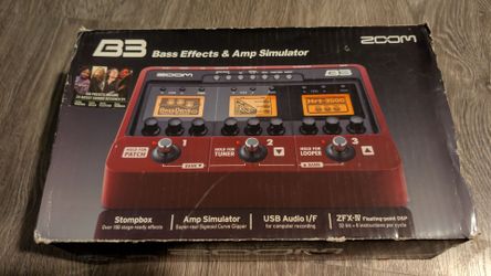 Zoom B3 Bass Effects and Amp Simulator with Express Pedal $150 OBO