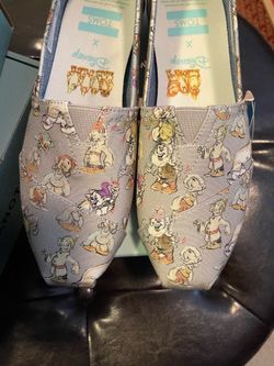 One Pair Of Tom’s Slip On Shoes Super Cute Brand New Size 7 ( Disney Characters).  The Seven Dwarfs