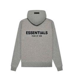 Wholesale Fear of God ESSENTIALS Hoodie – Grey Pullover Sweatshirt, High Quality Streetwear 