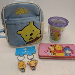 Disney Winnie the Pooh Cutie Mini Backpack Insulated Tumbler Pencil Case Clipper