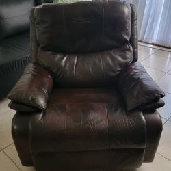 Leather personal recliner