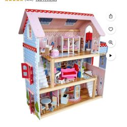 KidKraft Chelsea Cottage Wooden Dollhouse For 5in Dolls - New