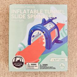 🔥NEW SEALED🔥 Coconut Grove Shark Inflatable Tunnel Slide Sprinkler