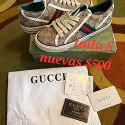Tenis GUCCI  Unixe  Talla 8 Son Nuevas 