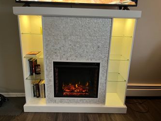 TV/Entertainment Stand with Electric Fireplace