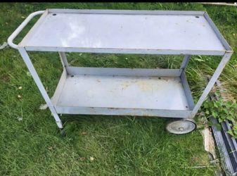 Metal Two-Tier Rolling Utility Cart