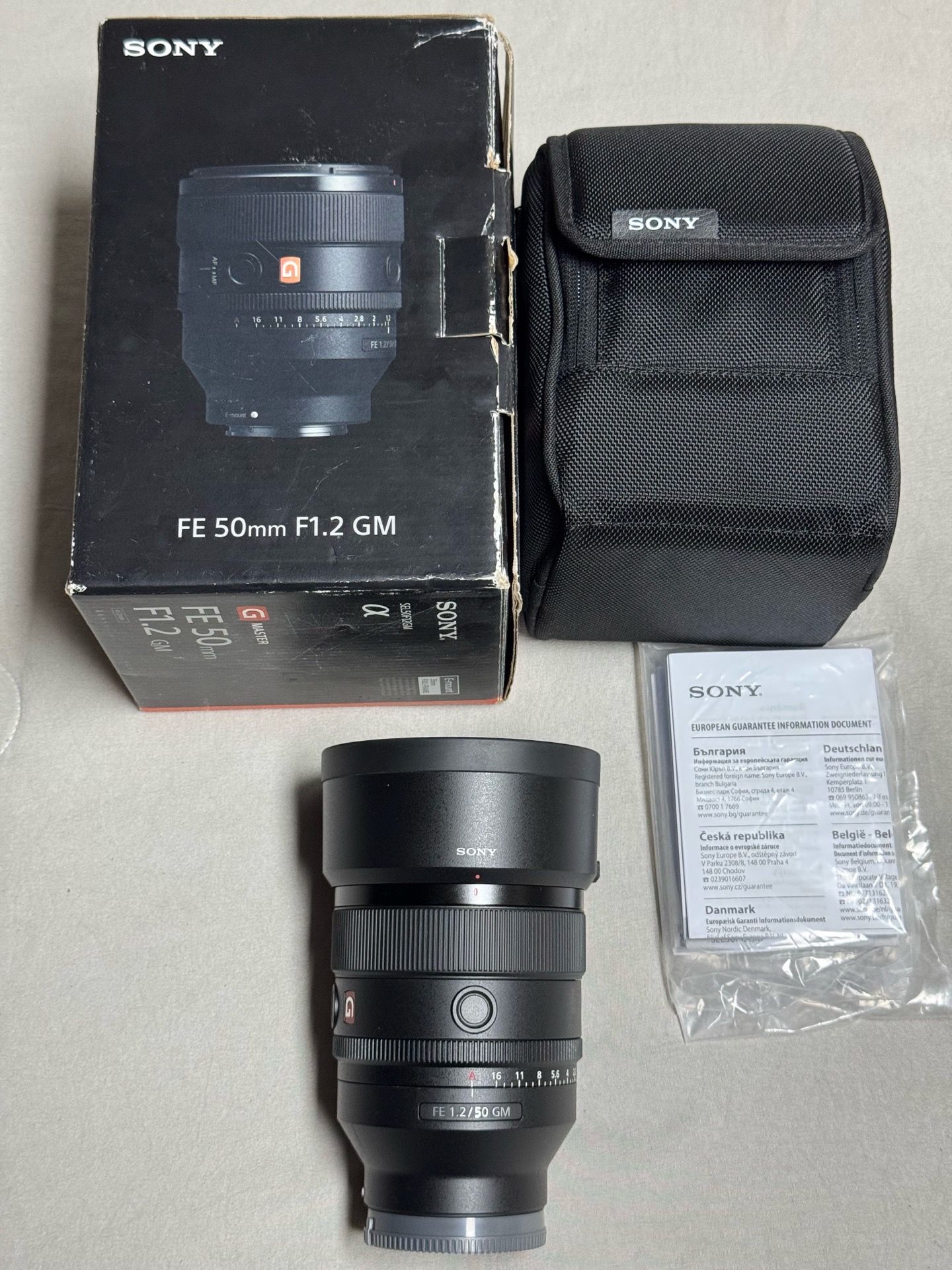 Sony FE 50mm F1.2 GM Lens | Excellent Condition | Complete Package