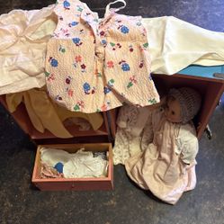Vintage doll nursery set
