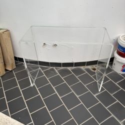 CB2 LUCITE TABLE