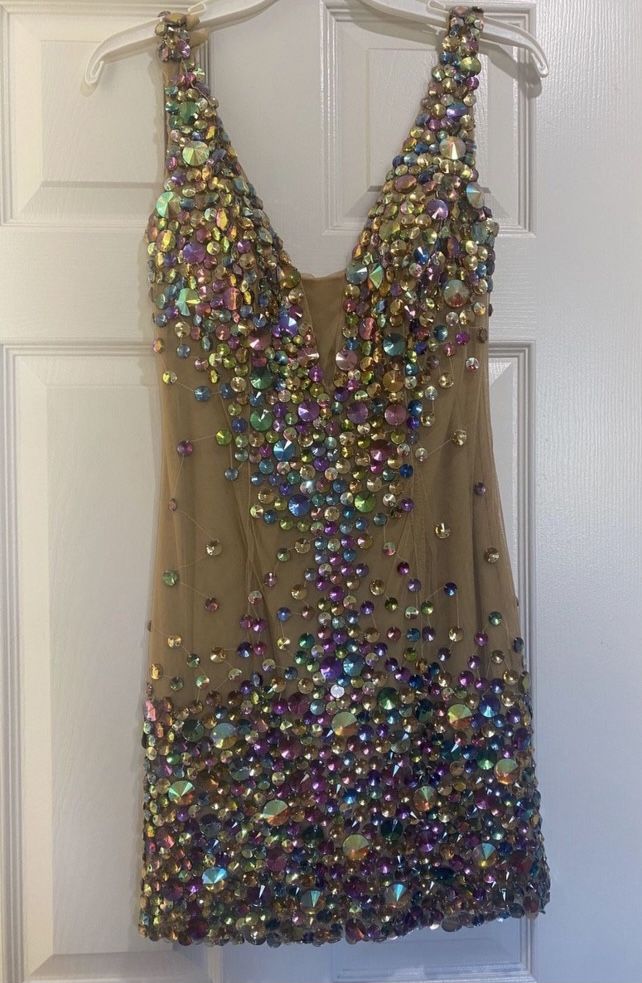 Colorful Rhinestone Dress