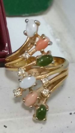 Gold plated ring.7.5