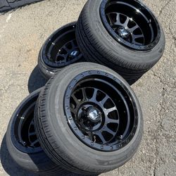 Brand New 15x10 -44 Offset Gloss Black Wheels With Tires Hankook 5x114.3 Toyota Pickup Price Firm 
