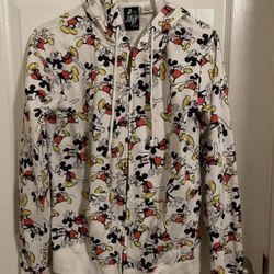 Disney Mickey Mouse Women's Zip Up Hoodie Jacket Sweater Size XL