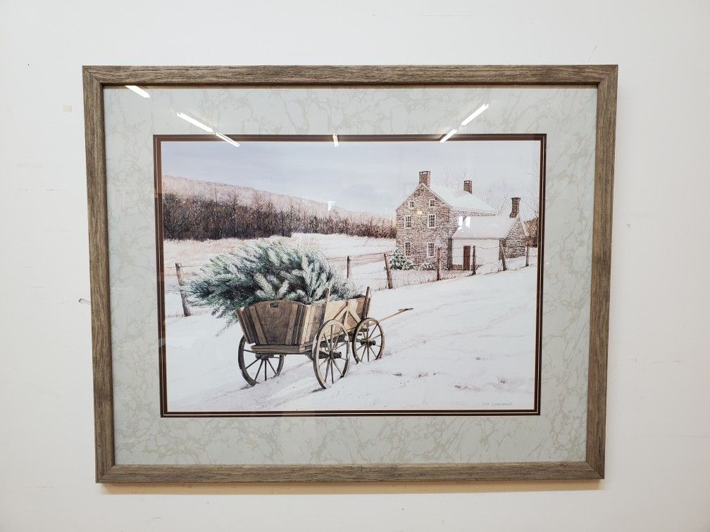 Bringing Home The Tree Fine Art - Print In Frame By Dan Campanelli