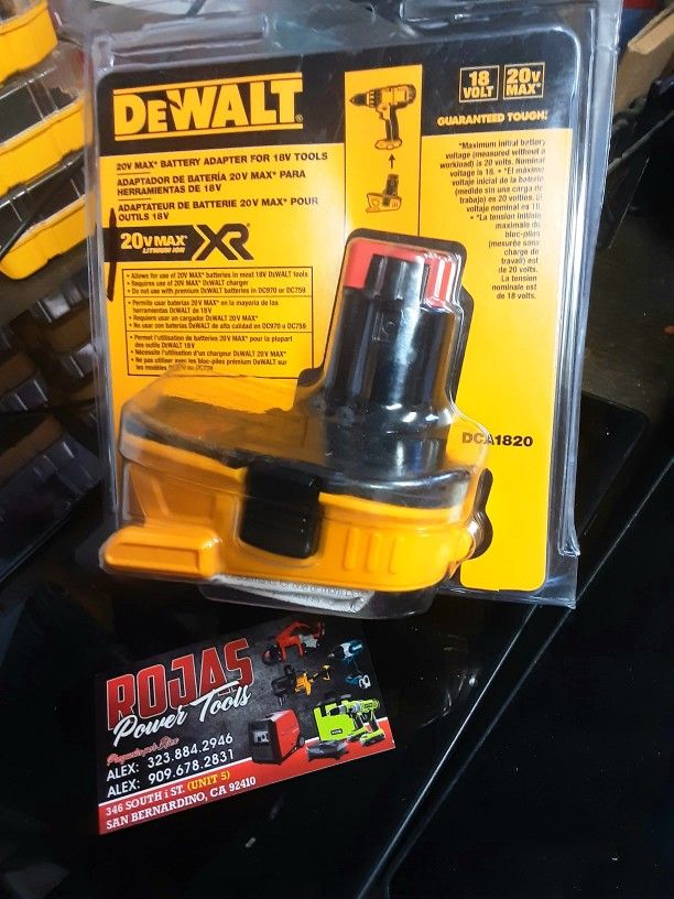DeWalt 20V Max Lithium-Ion XR Battery Adapter for 18V Tools 