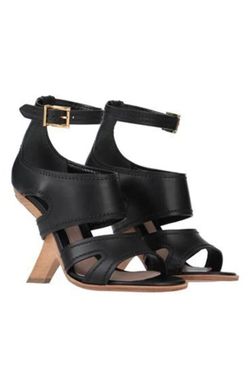 Alexander Mcqueen No.13 Sculptural Leather Wedge Sandals