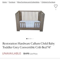 Restoration Hardware Baby/toddler Crib and Bed Conversion 
