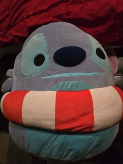 Disney Stitch Squishmallow with Floatie – 16" Large Plush
