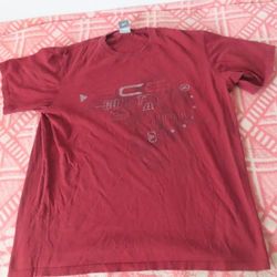 Nike ACG Shirt Mens M Red Short Sleeve  Outdoor Exploration Y2K 00s Grey Tag