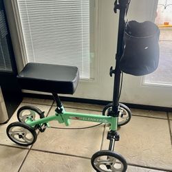 ELENKER Knee Scooter with Basket Dual Braking System for Ankle and Foot Injured