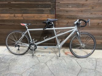 Santana Tamden road bike all chrome aluminum 27 speed size 58cm  on front and 51cm back asking $500