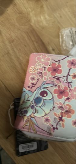 Stitch Floral Print Folio Phone Case