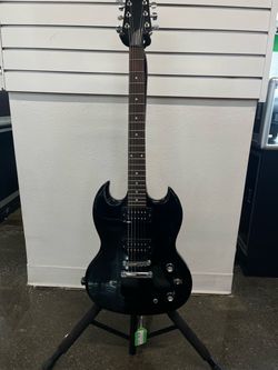 Black SG-Style Electric Guitar