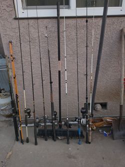 Fishing poles.