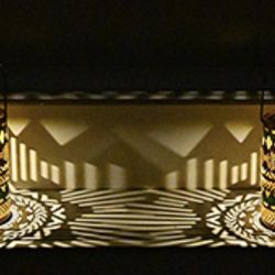 Solar Powered LED Moroccan Lantern Hanging Garden Lamp Light Decor Yard Home Waterproof (never Use )