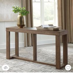 Ashley dark brown farm style sofa/ entry table
