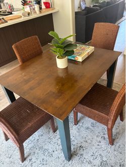 Wooden Dining Table and Chairs