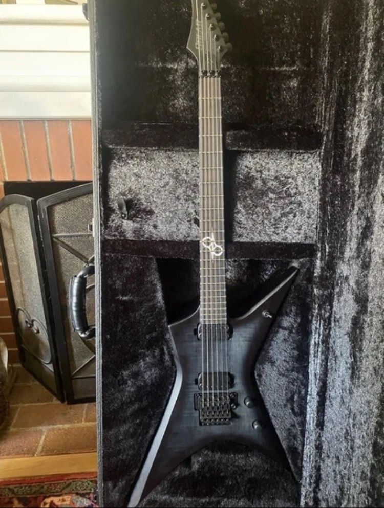 Brand New Mint* Solar Black Flame Guitar