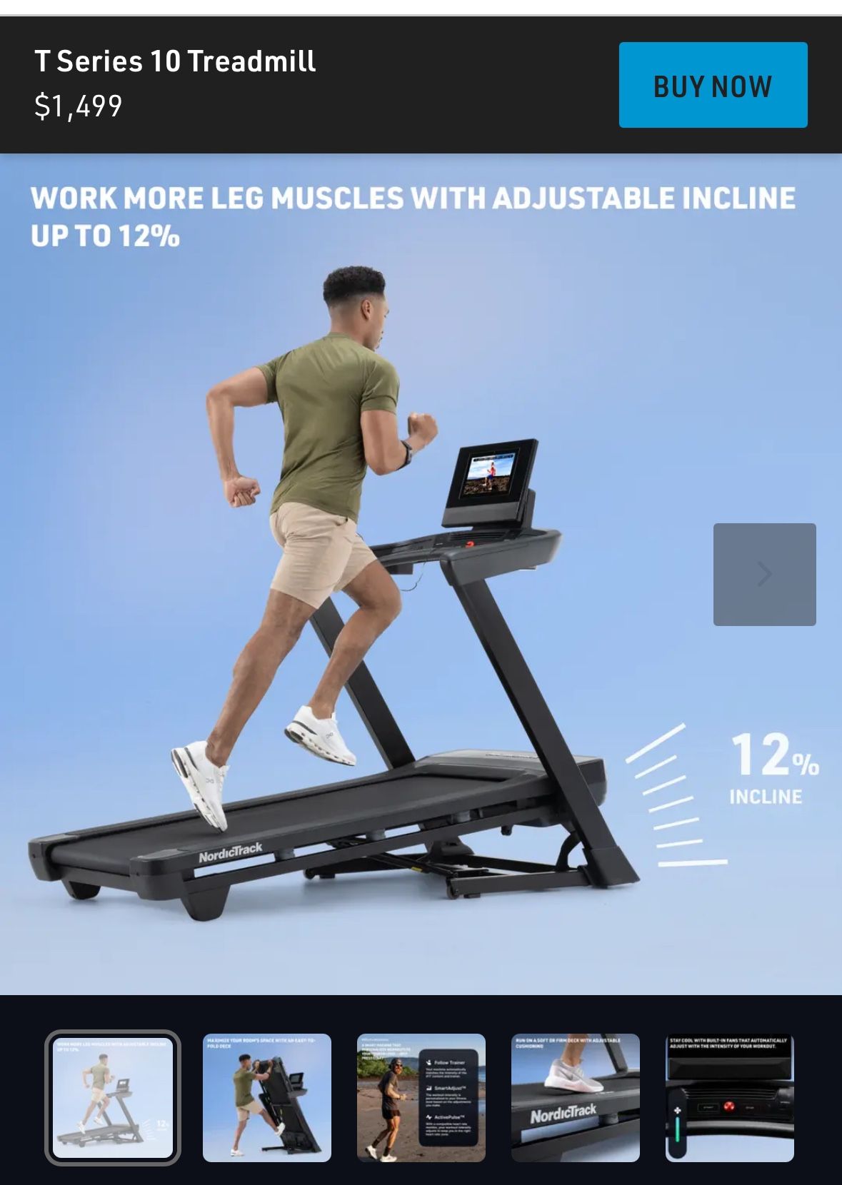 NordicTrack - Commercial 1250 Treadmill T 10
