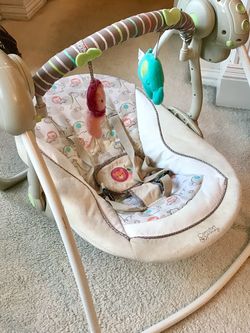 Comfort & Harmony Portable Baby Swing + Play Mat & Bolster Pillow