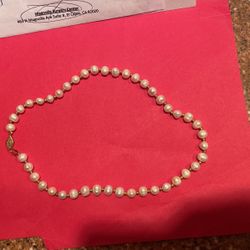 Vintage Natural Pearl Necklace 