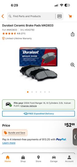 MKD833 front brake pads