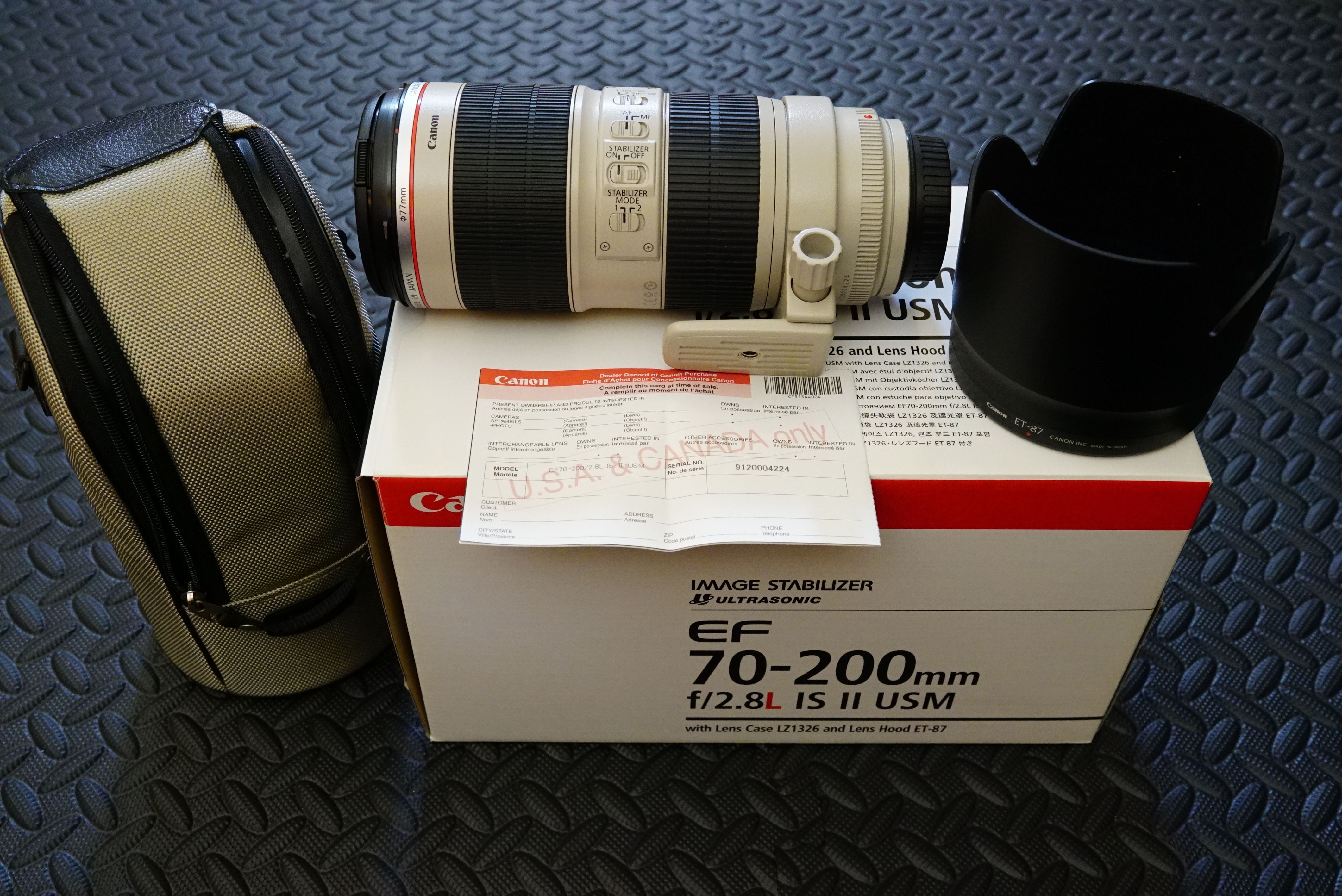 Canon 70-200mm f/2.8L IS II USM lens