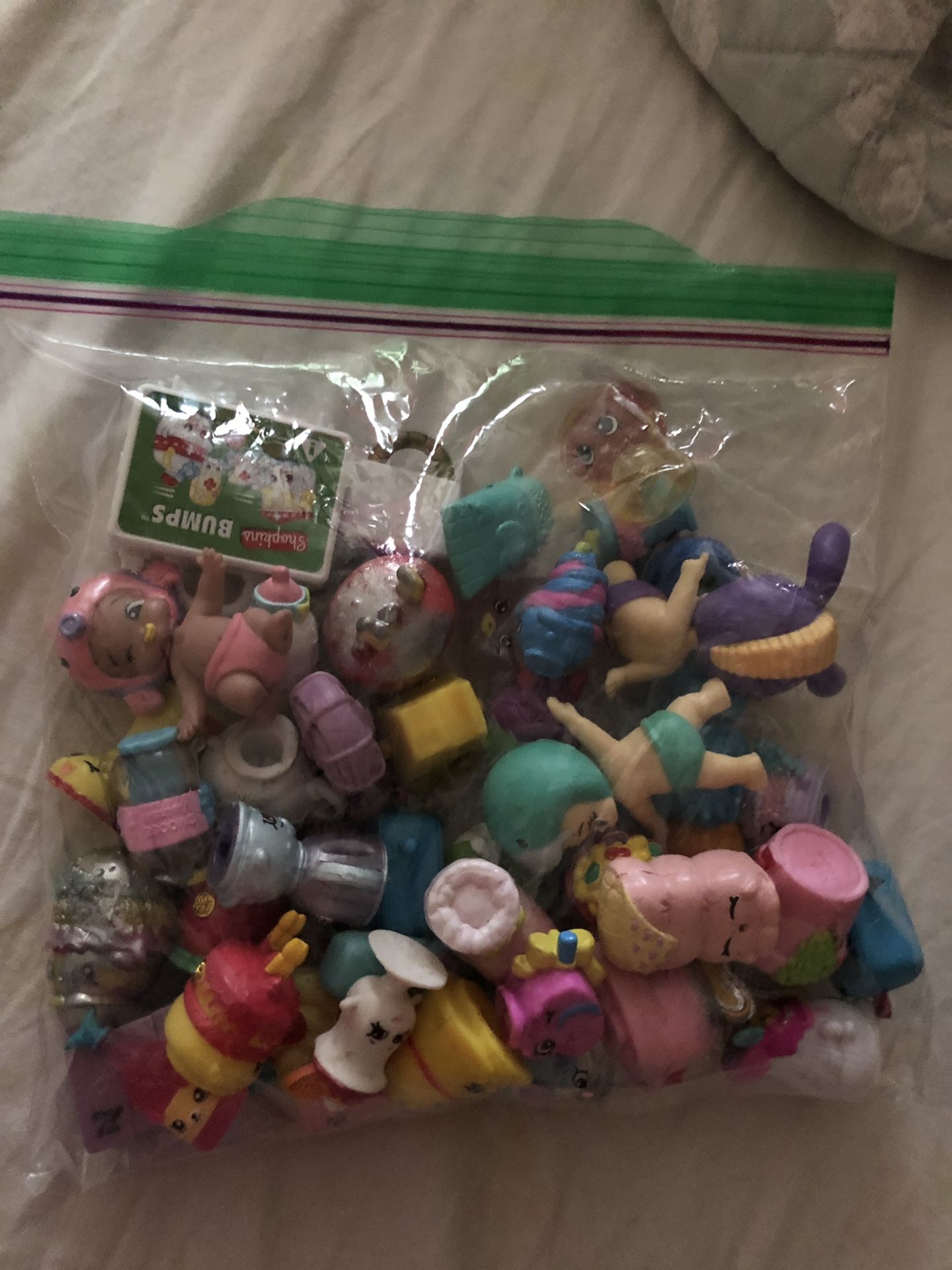 46 shopkins and 3 little baby dolls