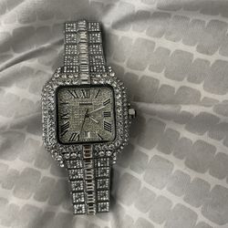 Cartier Santos Iced Out Watch 
