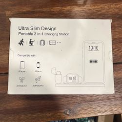 Ultra Slim Portable 3 In 1 Apple Charging Station 