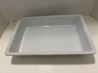 White Ceramic Rectangular Baking Dish