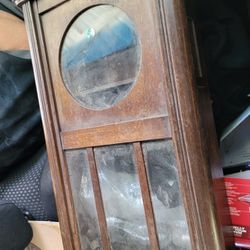 33” Vintage Wood Clock Cabinet