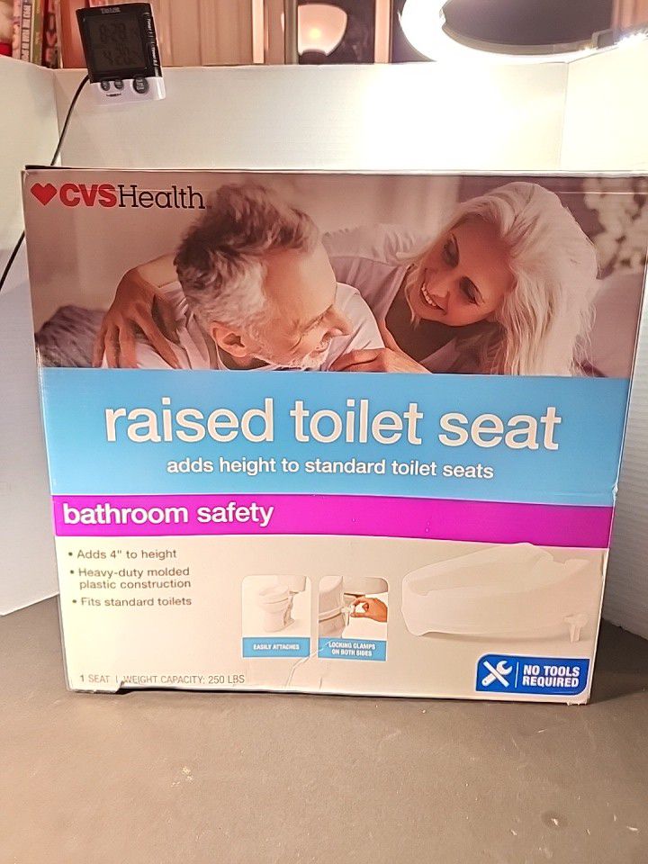 NEW CVS Health Raised Toilet Seat